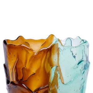 Twins C Vase - Aqua, Brown