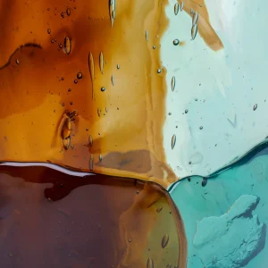 Twins C Vase - Aqua, Brown
