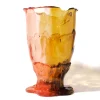 Twins C Vase - Clear Amber And Clear Light Ruby