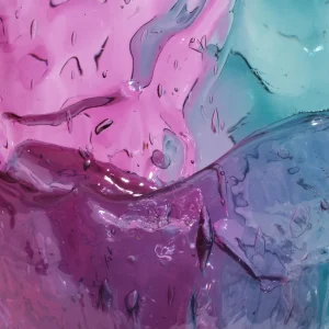 Twins C Vase - Clear Aqua, Lilac