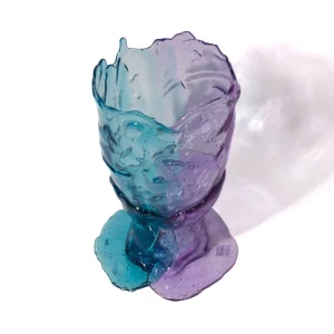 Twins C Vase - Clear Aqua, Lilac