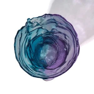 Twins C Vase - Clear Aqua, Lilac