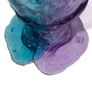 Twins C Vase - Clear Aqua, Lilac