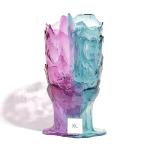 Twins C Vase - Clear Aqua, Lilac