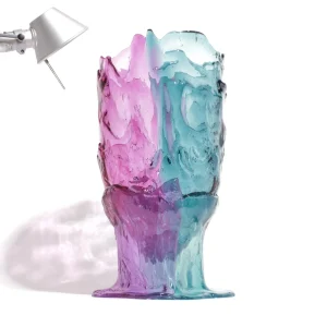 Twins C Vase - Clear Aqua, Lilac