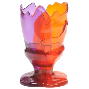 Twins C Vase - Clear Orange, Purple