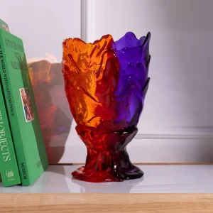 Twins C Vase - Clear Orange, Purple