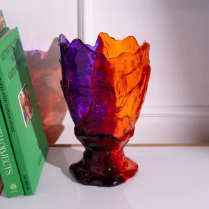 Twins C Vase - Clear Orange, Purple