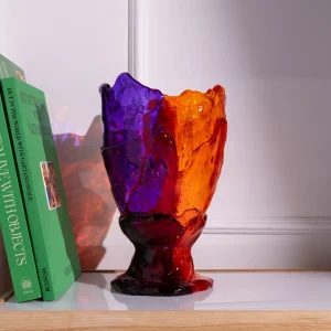 Twins C Vase - Clear Orange, Purple