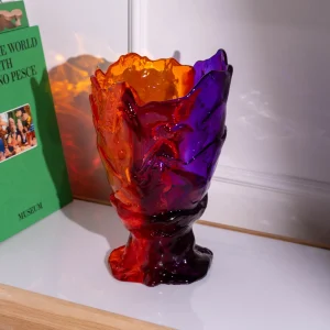 Twins C Vase - Clear Orange, Purple