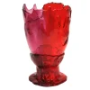 Twins C Vase - Clear Red And Clear Fuchsia