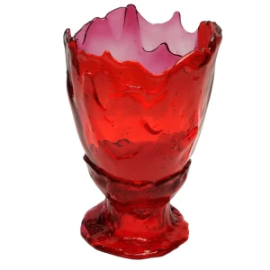 Twins C Vase - Clear Red And Clear Fuchsia