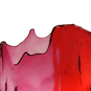 Twins C Vase - Clear Red And Clear Fuchsia