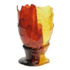 Twins C Vase - Clear Yellow, Dark Ruby