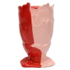 Twins C Vase - Matt Pastel Pink And Matt Coral Red