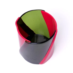 Twirl Vase - Clear Bottle Green, Fuchsia