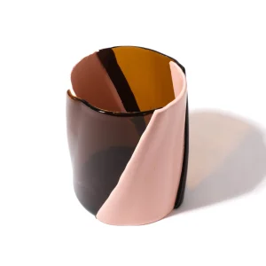 Twirl Vase - Clear Brown, Matt Salmon
