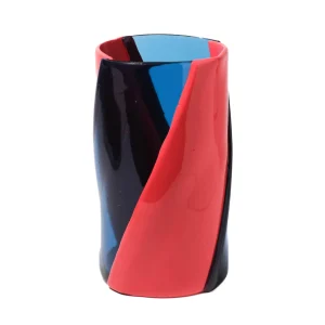 Twirl Vase - Clear Light Blue And Matt Sorbet