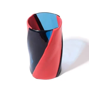 Twirl Vase - Clear Light Blue And Matt Sorbet