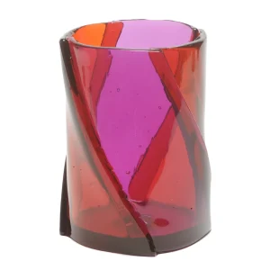 Twirl Vase - Clear Purple, Ruby