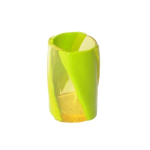 Twirl Vase - Clear Yellow, Matt Lime