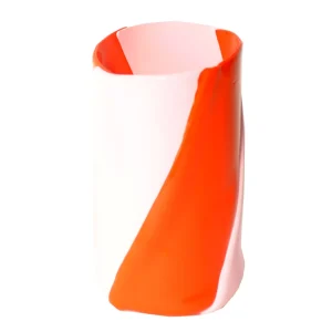 Twirl Vase - Matt Orange, Matt Pink