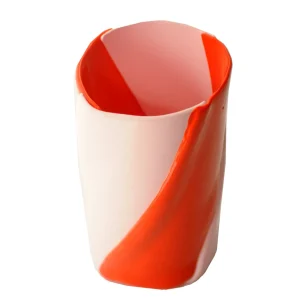 Twirl Vase - Matt Orange, Matt Pink