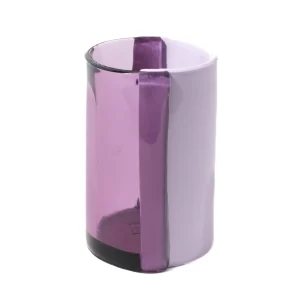 Two Lines Vase - Clear Lilac And Matt Lilac
