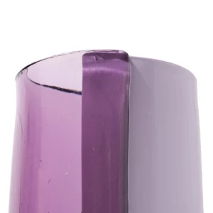 Two Lines Vase - Clear Lilac And Matt Lilac