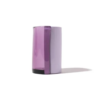 Two Lines Vase - Clear Lilac And Matt Lilac