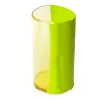 Two Lines Vase - Clear Yellow And Matt Lime