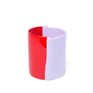 Two Lines Vase - Matt Coral, Lilac