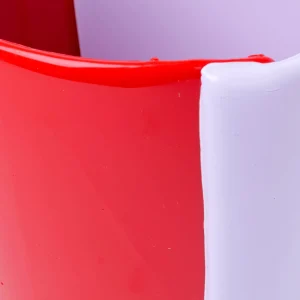 Two Lines Vase - Matt Coral, Lilac